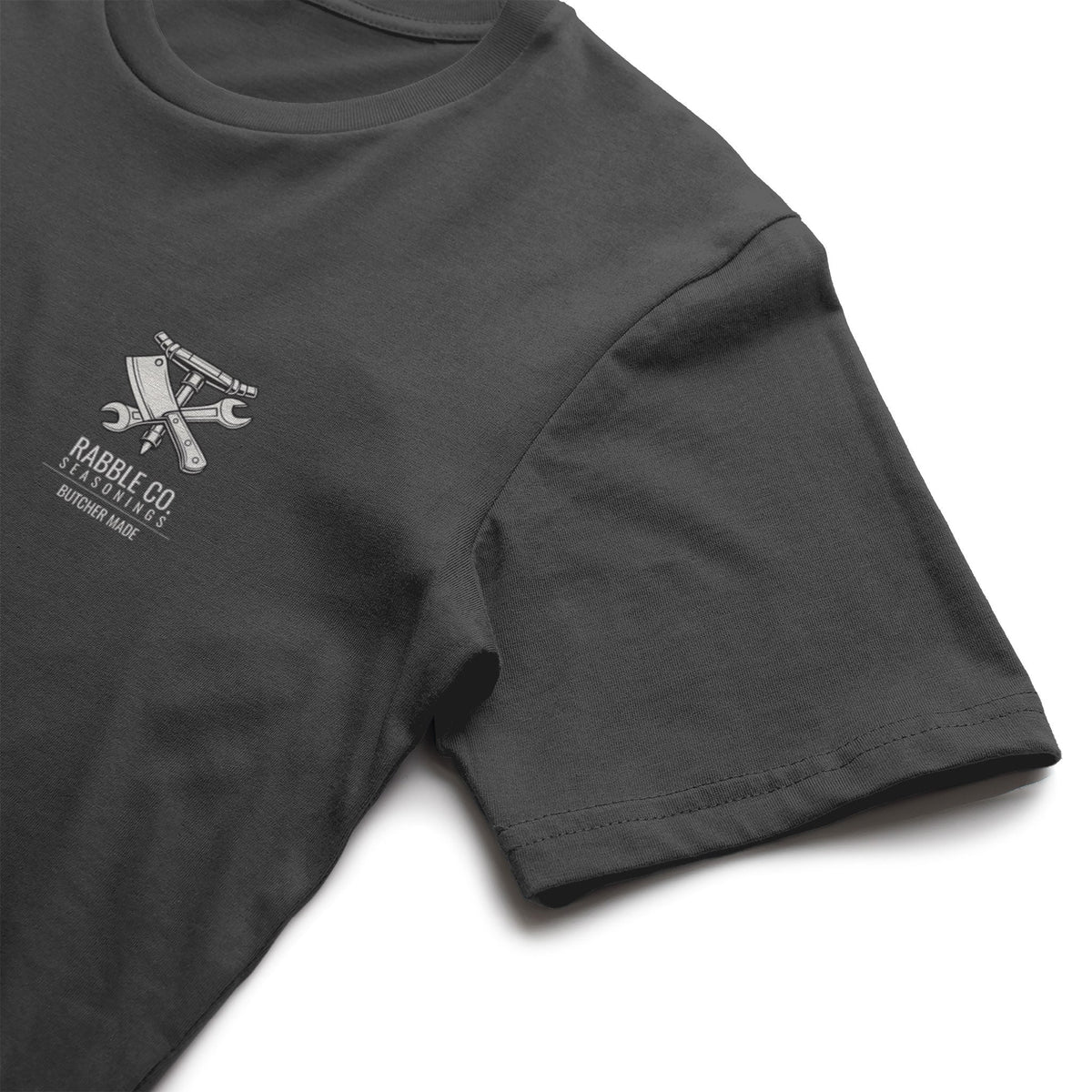 Rabble Co. Seasonings front and back print t-shirt, USA-made Bayside cotton tee