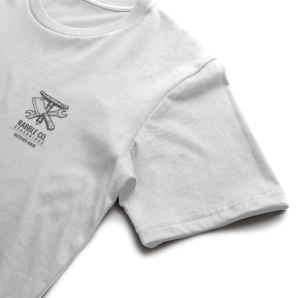 Rabble Co. Seasonings front and back print t-shirt, USA-made Bayside cotton tee