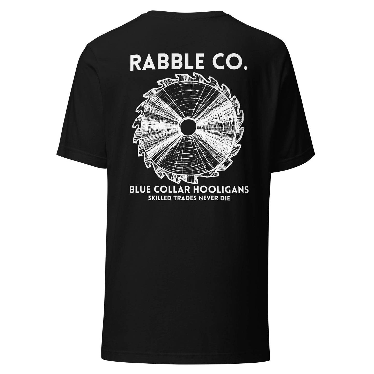 Skilled Trades Saw (White) - T-Shirt - RABBLE COMPANY