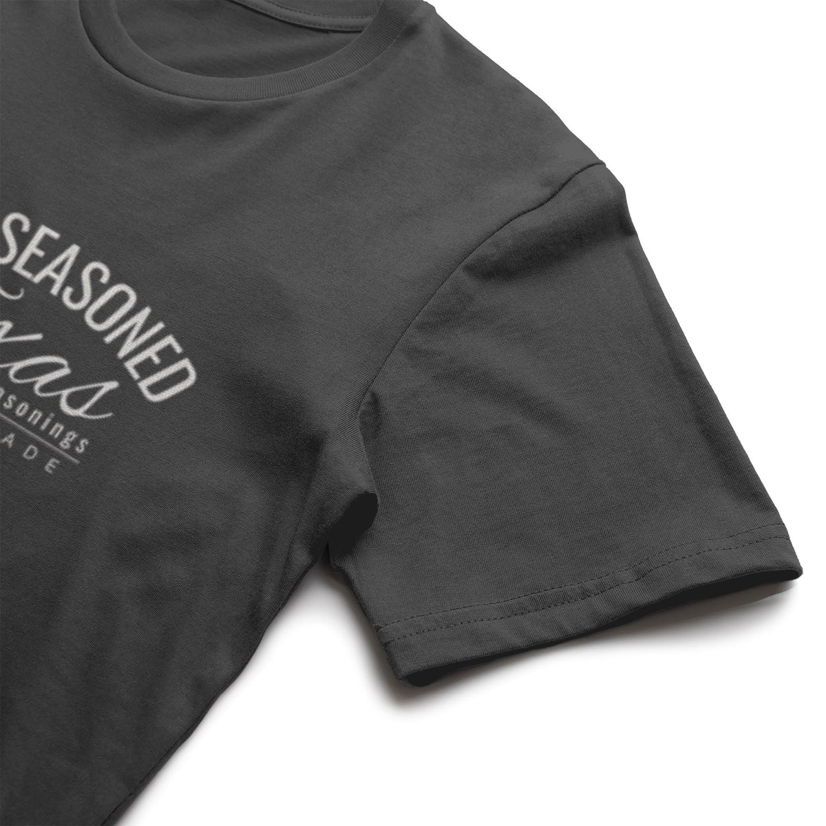 Stay Seasoned Texas BBQ t-shirt, USA-made Bayside cotton tee by Rabble Co.