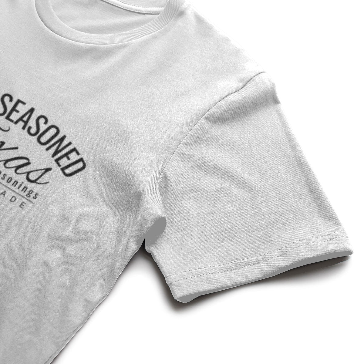 Stay Seasoned Texas BBQ t-shirt, USA-made Bayside cotton tee by Rabble Co.