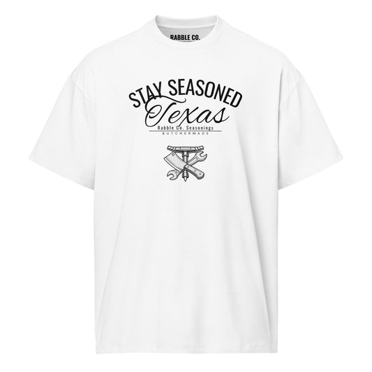 Stay Seasoned TX - Heavyweight Men’s box tee - RABBLE CO.
