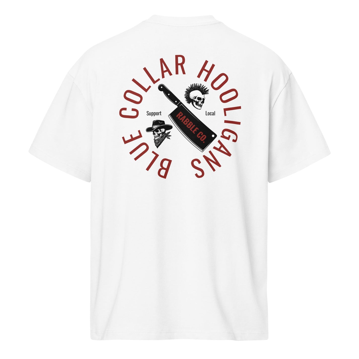 Support Local (B) - Heavyweight Men’s box tee - RABBLE COMPANY