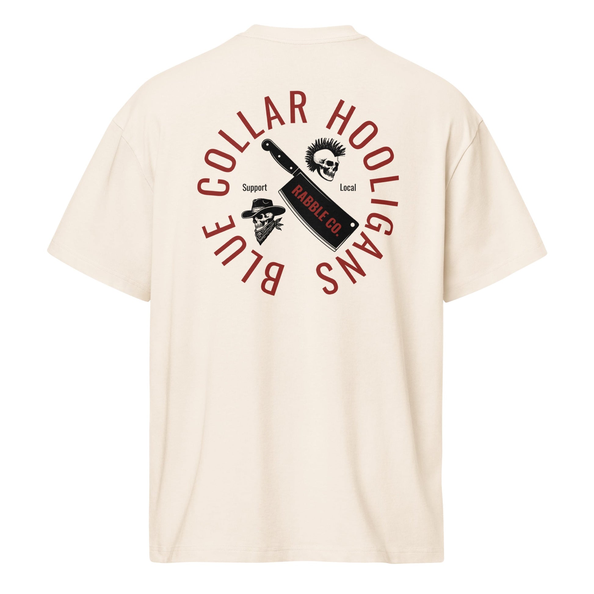 Support Local (B) - Heavyweight Men’s box tee - RABBLE COMPANY