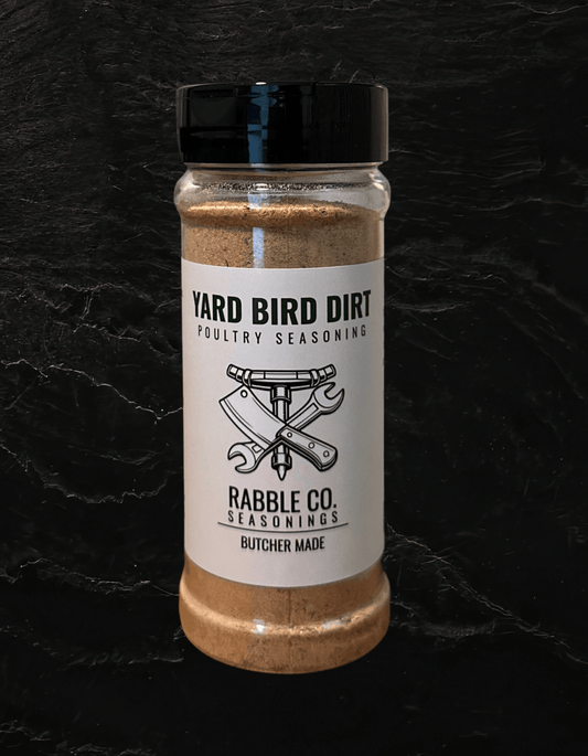 Yard Bird Dirt poultry seasoning, Texas craft chicken rub by Rabble Co.